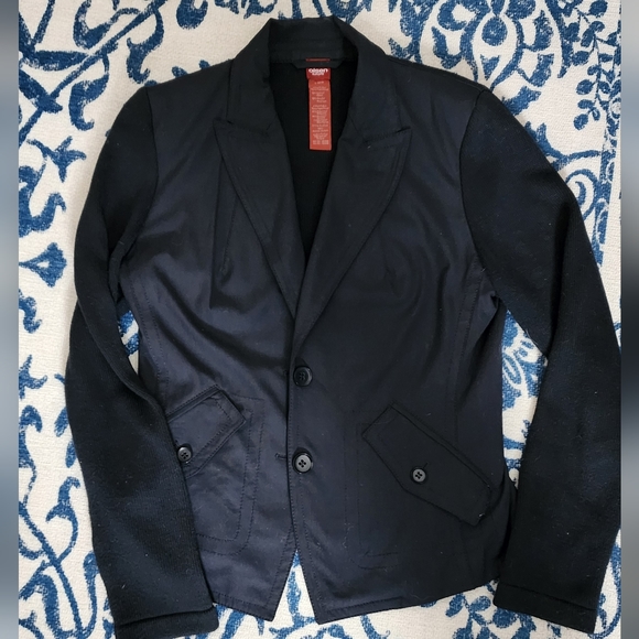 Olsen europe navy blue cardigan blazer size 8/Euro size 38 - Picture 5 of 6